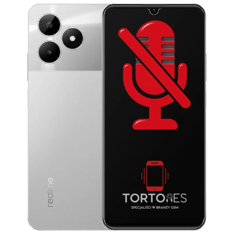 Realme C51 z symbolem mikrofonu - naprawa mikrofonu