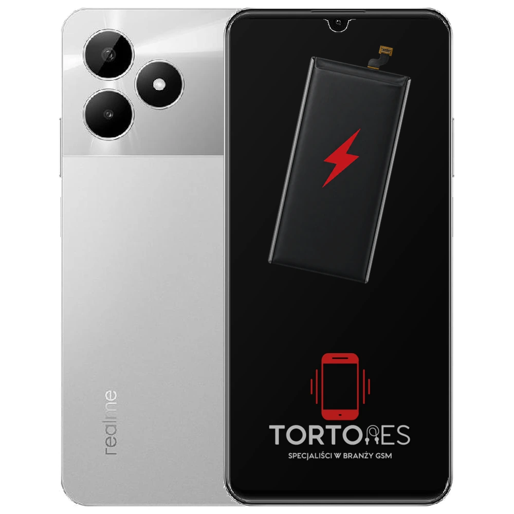 Realme C51 z ilustracją baterii - wymiana baterii