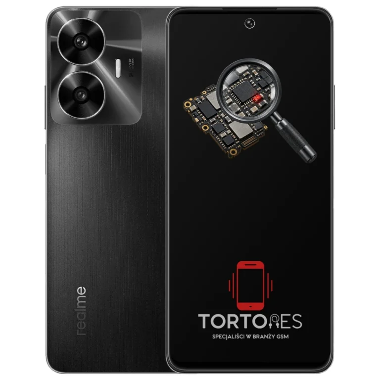 Realme C55 z symbolem diagnostyki - diagnoza telefonu