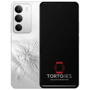 Realme C71 z ilustracją pękniętej tylnej klapki - wymiana zbitej klapki