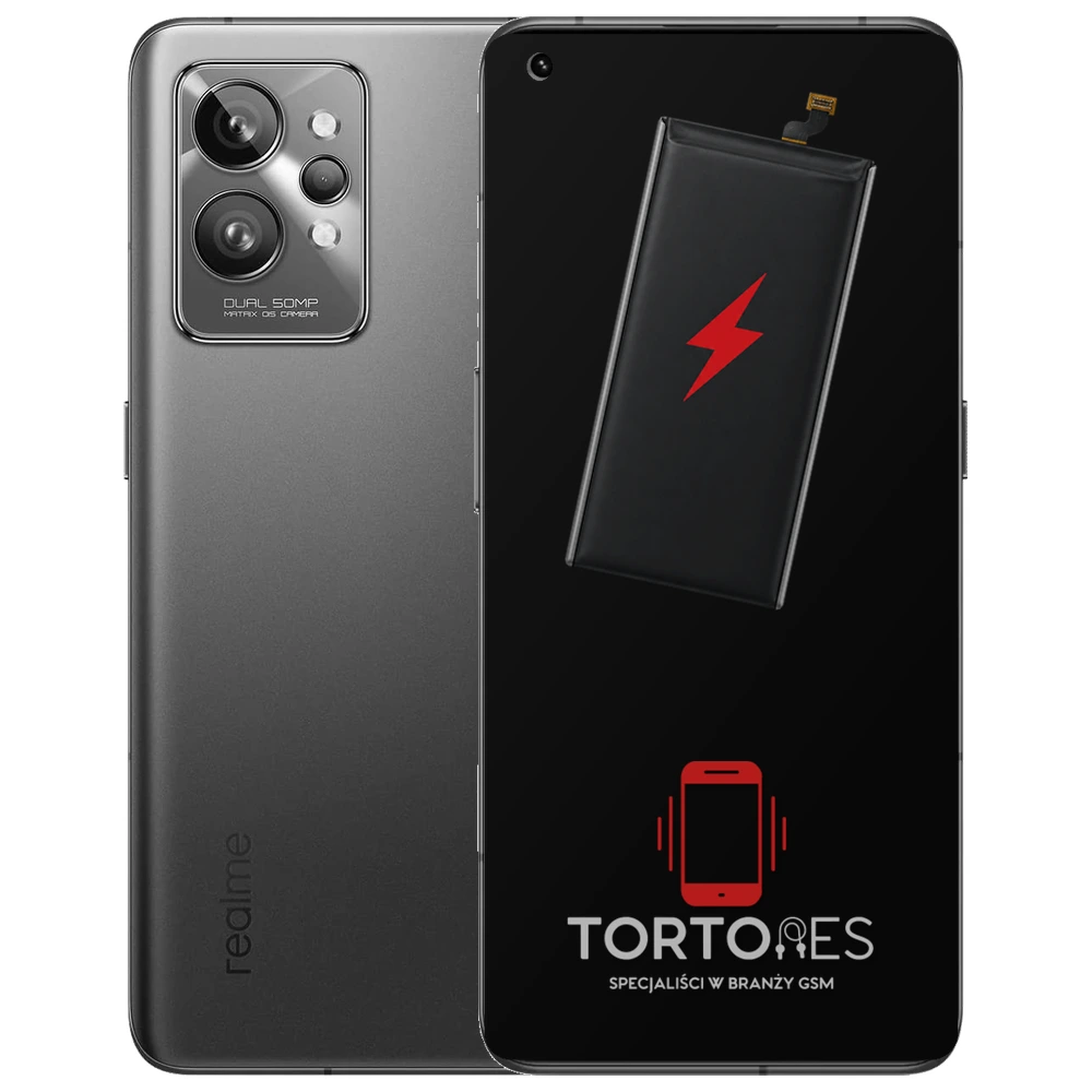 Realme GT 2 Pro z ilustracją baterii - wymiana baterii