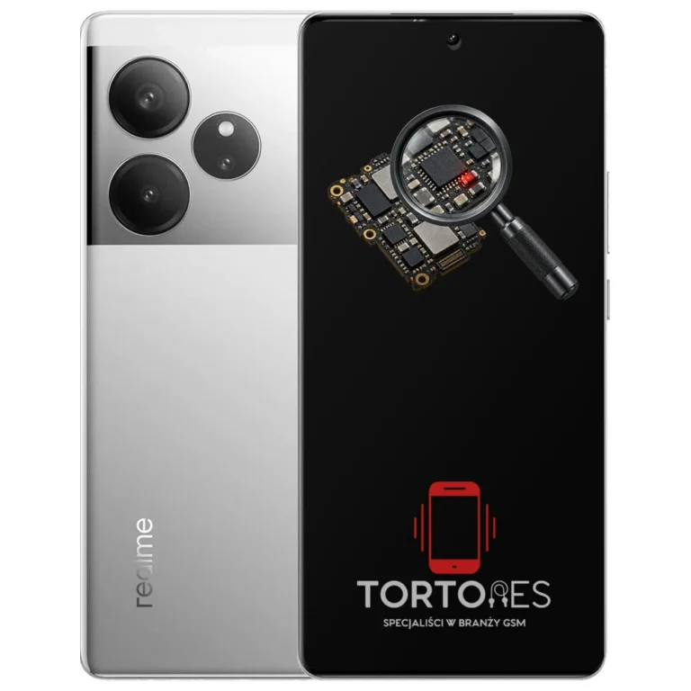 Realme GT 6 z symbolem diagnostyki - diagnoza telefonu