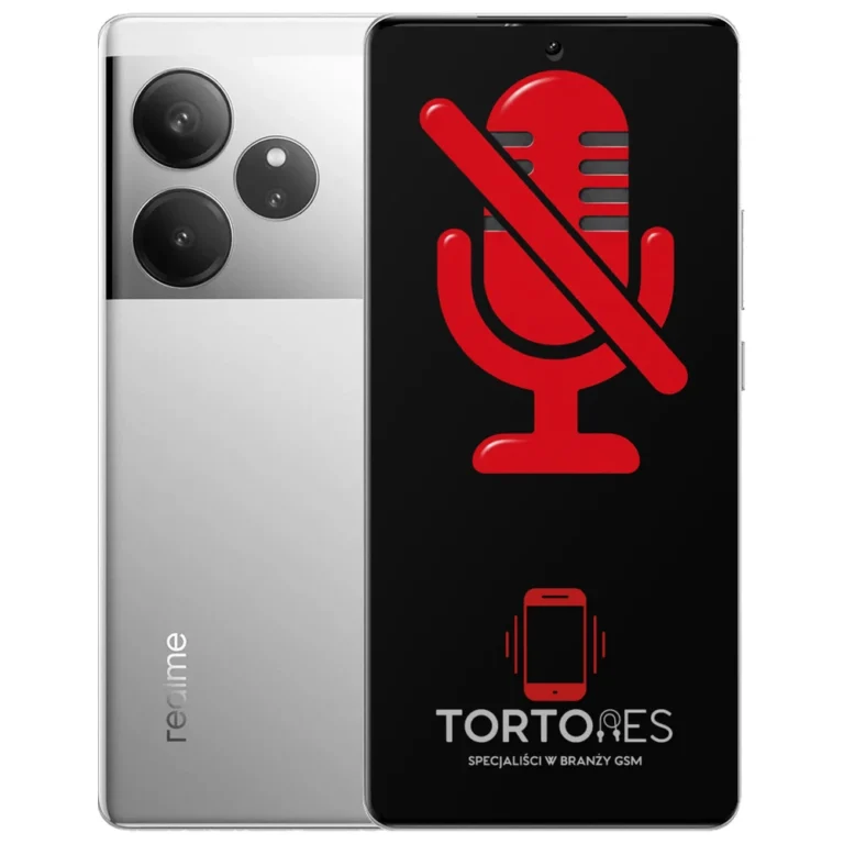 Realme GT 6 z symbolem mikrofonu - naprawa mikrofonu