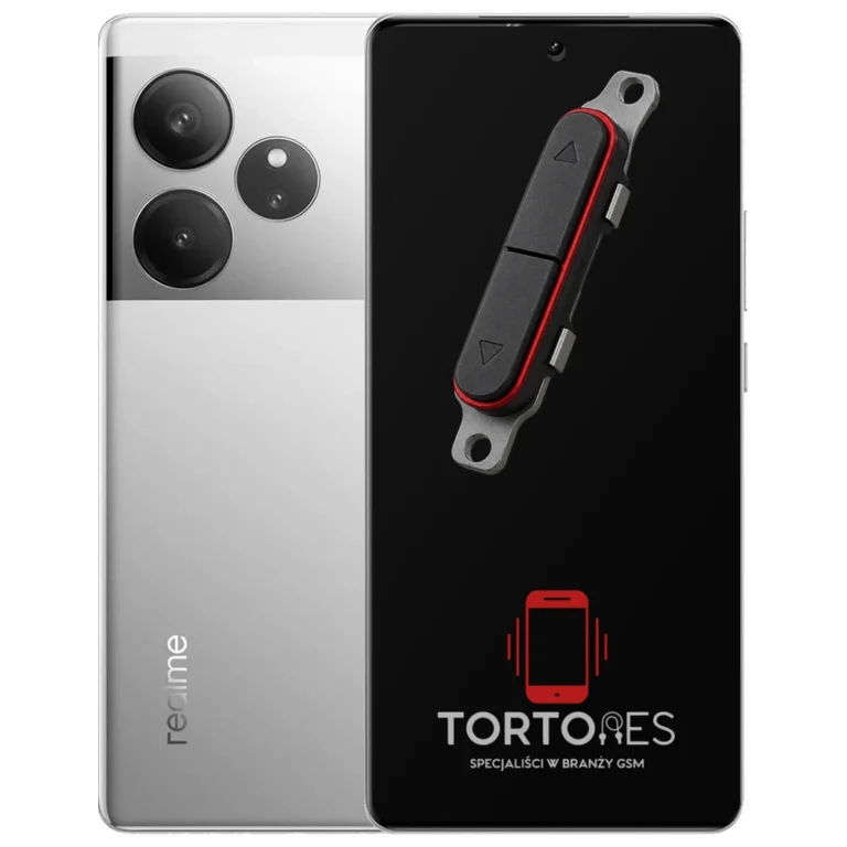 Realme GT 6 z symbolem przycisków - naprawa przycisków włączania i głośności