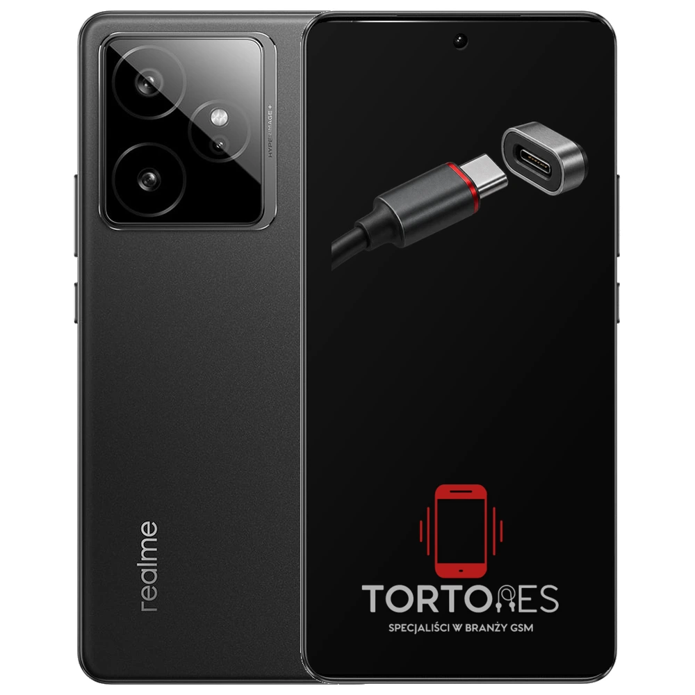Realme GT 7 z ilustracją złącza ładowania - naprawa złącza ładowania