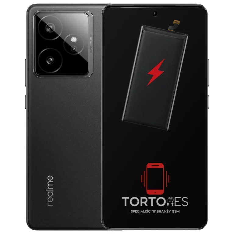 Realme GT 7 z ilustracją baterii - wymiana baterii