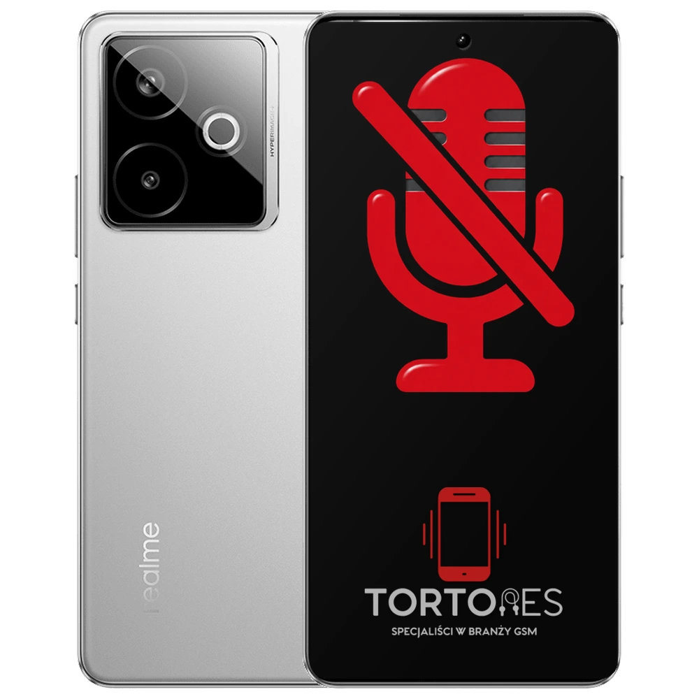 Realme GT 7T z symbolem mikrofonu - naprawa mikrofonu