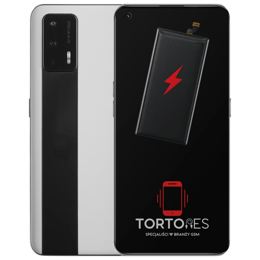Realme GT 5G z ilustracją baterii - wymiana baterii