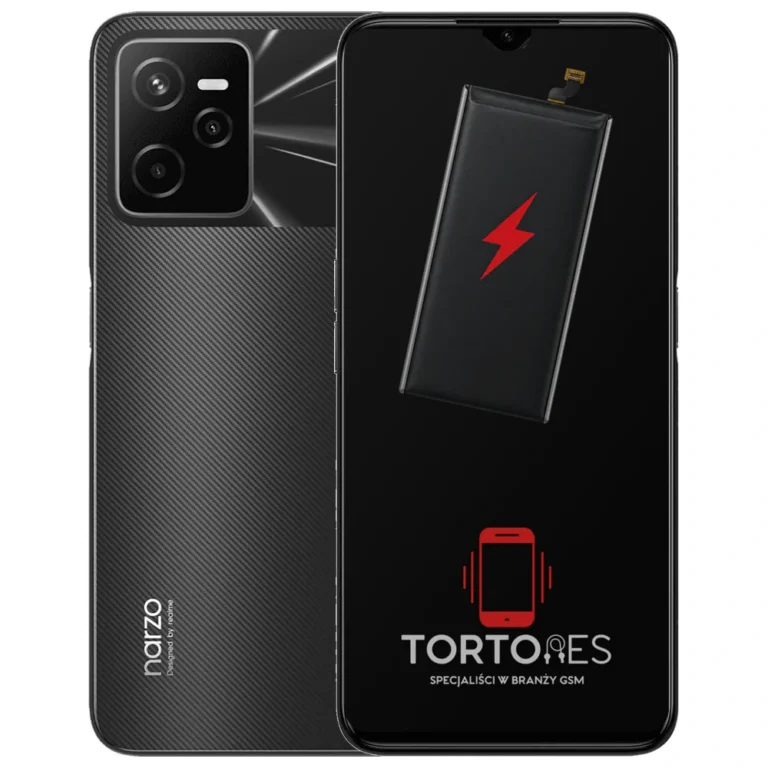 Realme Narzo 50A Prime z ilustracją baterii - wymiana baterii