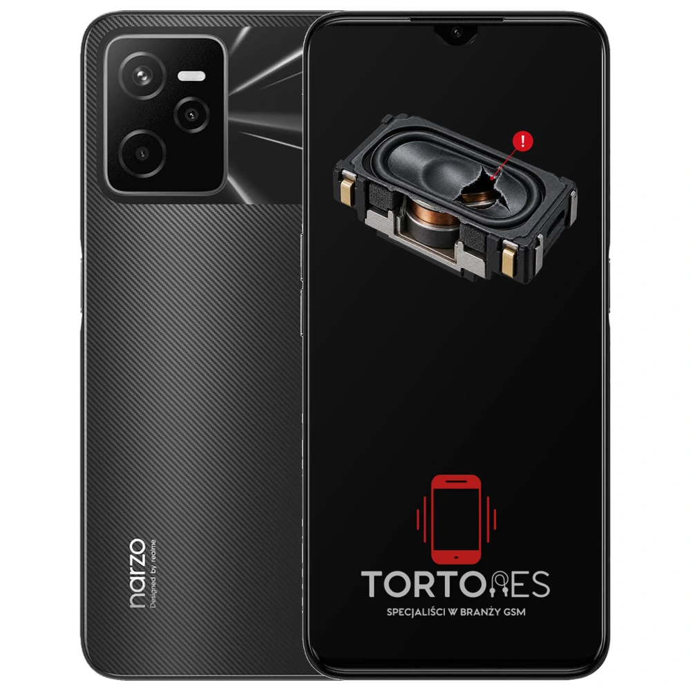 Realme Narzo 50A Prime z symbolem głośnika multimedialnego - wymiana głośnika multimedialnego