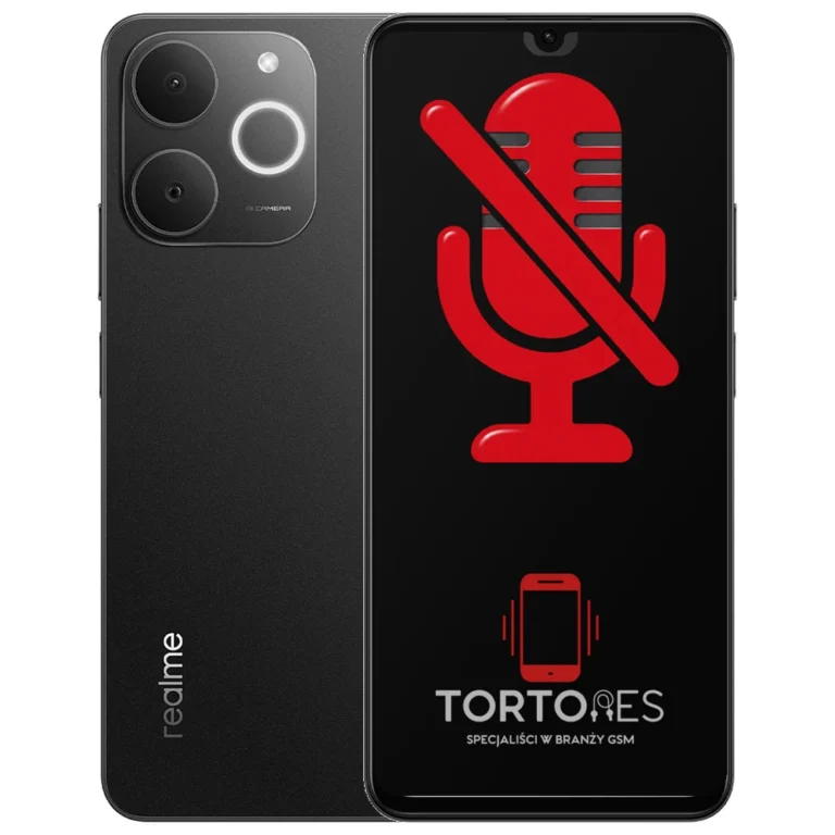 Realme Note 70T z symbolem mikrofonu - naprawa mikrofonu