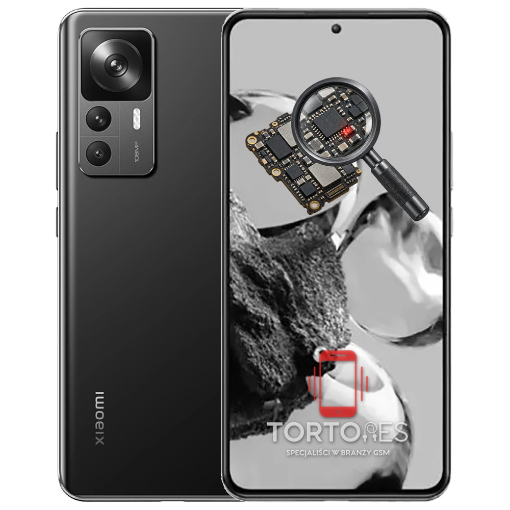Xiaomi 12T z symbolem diagnostyki - diagnoza telefonu