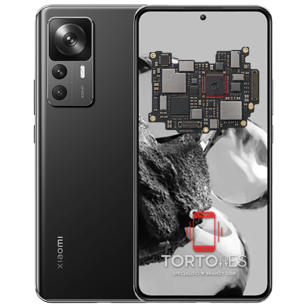 Xiaomi 12T z ilustracją płyty głównej - naprawa płyty głównej