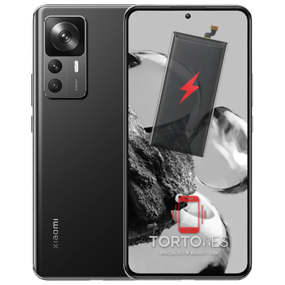 Xiaomi 12T z ilustracją baterii - wymiana baterii
