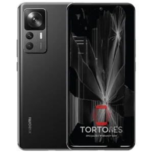 Xiaomi 12T z ilustracją pękniętego wyświetlacza - wymiana zbitego wyświetlacza