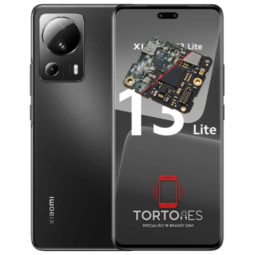 Xiaomi 13 Lite z ilustracją zalania - czyszczenie po zalaniu