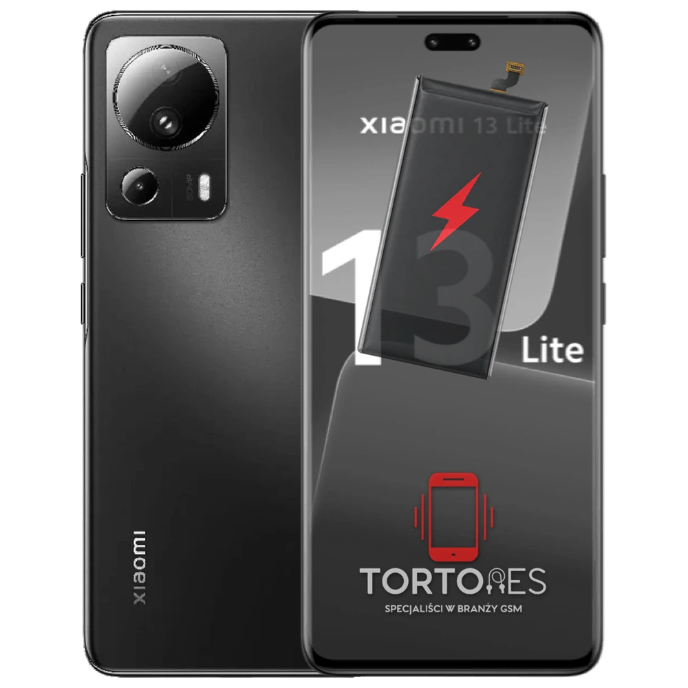 Xiaomi 13 Lite z ilustracją baterii - wymiana baterii