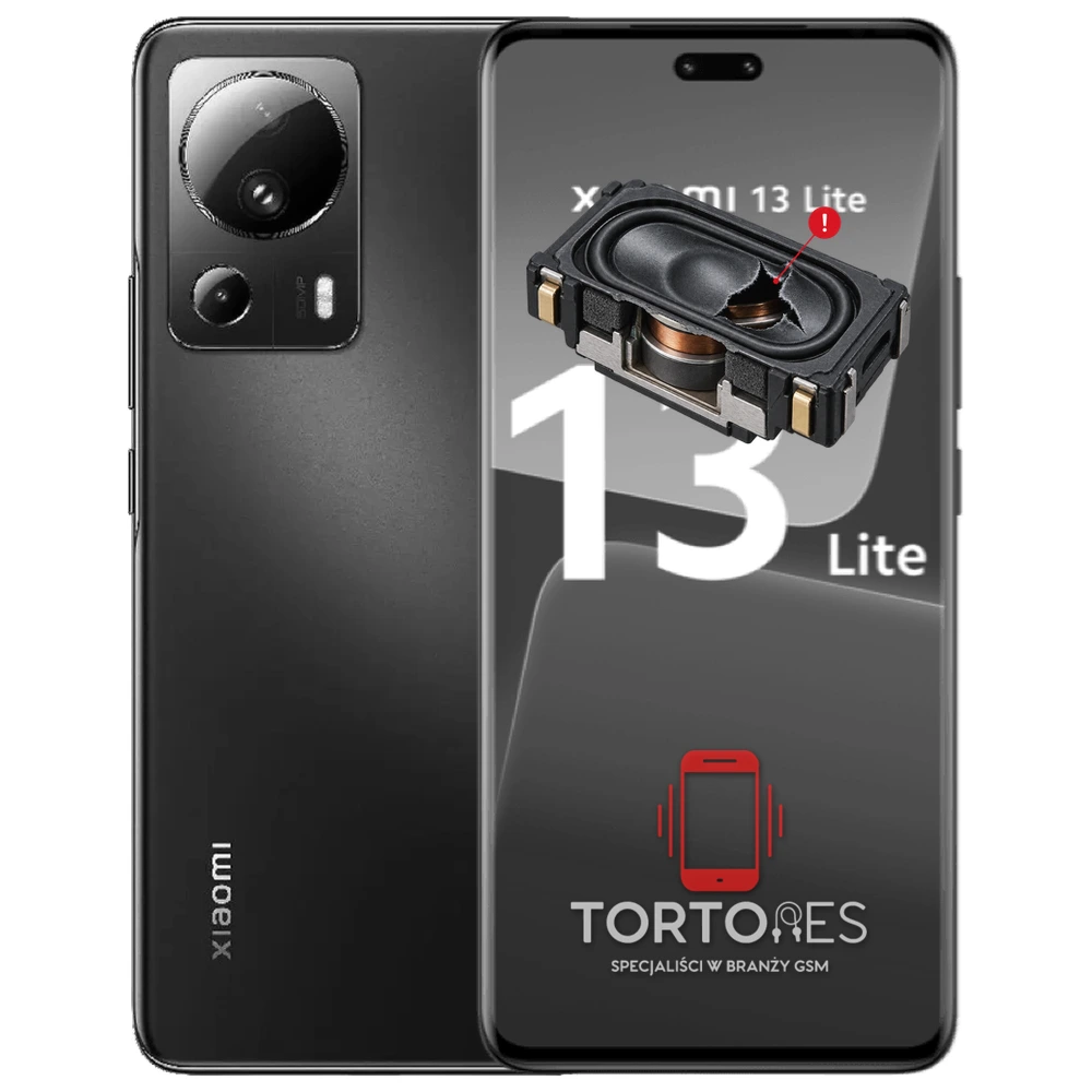 Xiaomi 13 Lite z symbolem głośnika multimedialnego - wymiana głośnika multimedialnego