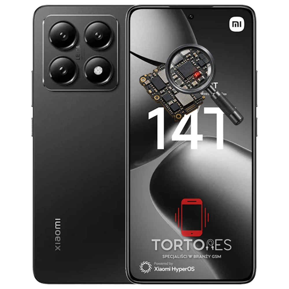 Xiaomi 14T z symbolem diagnostyki - diagnoza telefonu