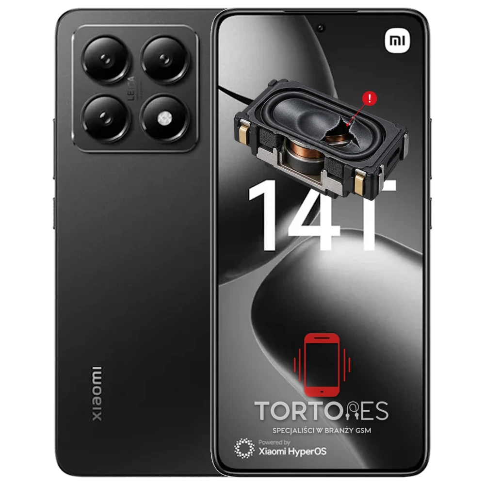 Xiaomi 14T z symbolem głośnika multimedialnego - wymiana głośnika multimedialnego