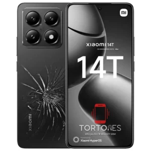 Xiaomi 14T z ilustracją pękniętej tylnej klapki - wymiana zbitej klapki