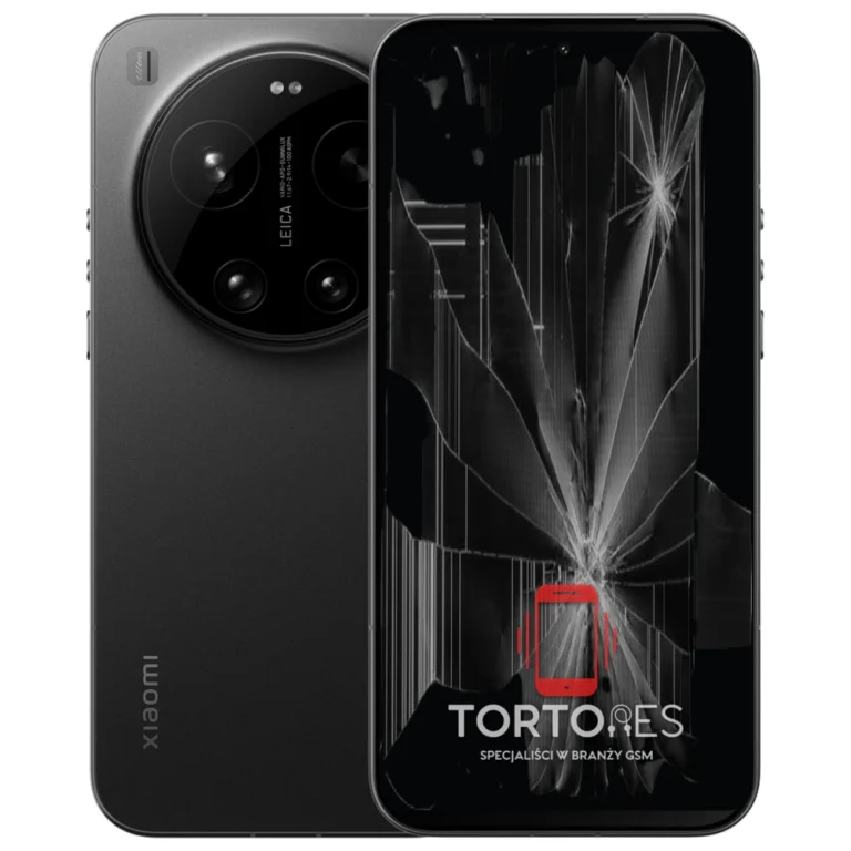 Xiaomi 17 Ultra z ilustracją pękniętego wyświetlacza - wymiana zbitego wyświetlacza