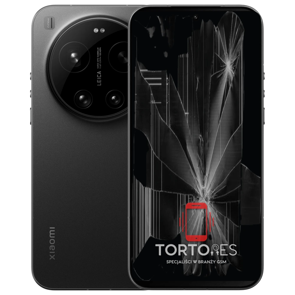 Xiaomi 17 Ultra z ilustracją pękniętego wyświetlacza - wymiana zbitego wyświetlacza