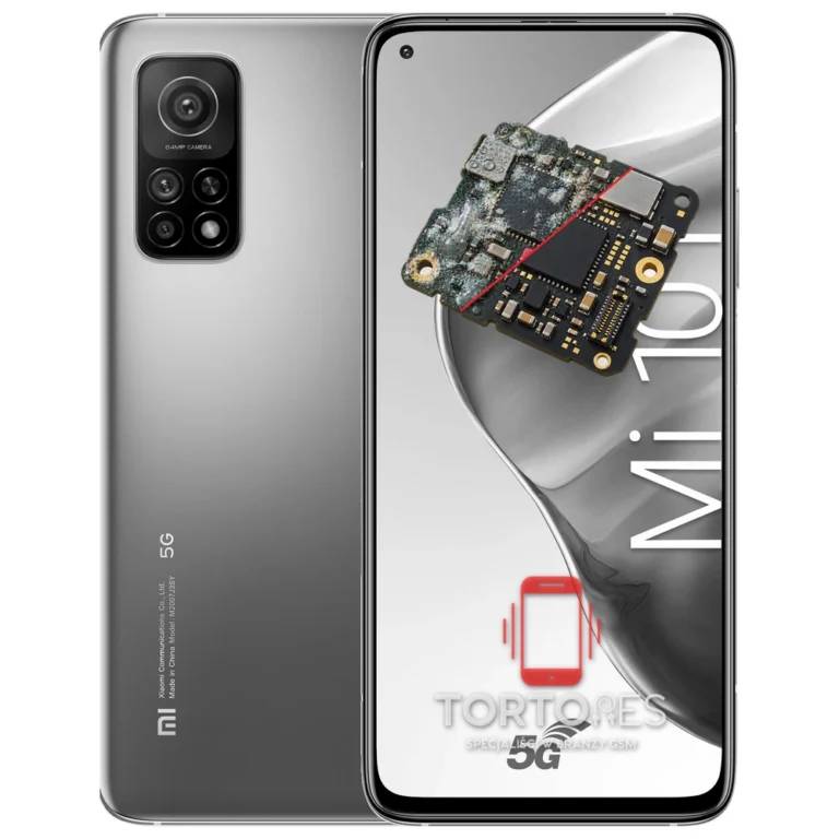 Xiaomi Mi 10T z ilustracją zalania - czyszczenie po zalaniu