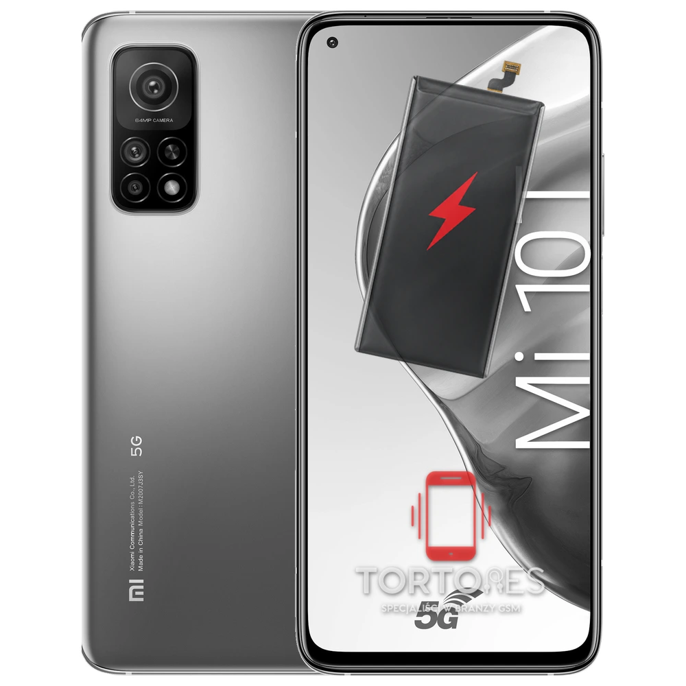 Xiaomi Mi 10T z ilustracją baterii - wymiana baterii