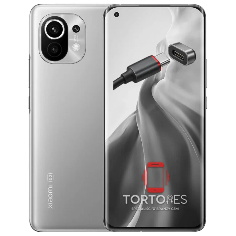Xiaomi Mi 11 z ilustracją złącza ładowania - naprawa złącza ładowania