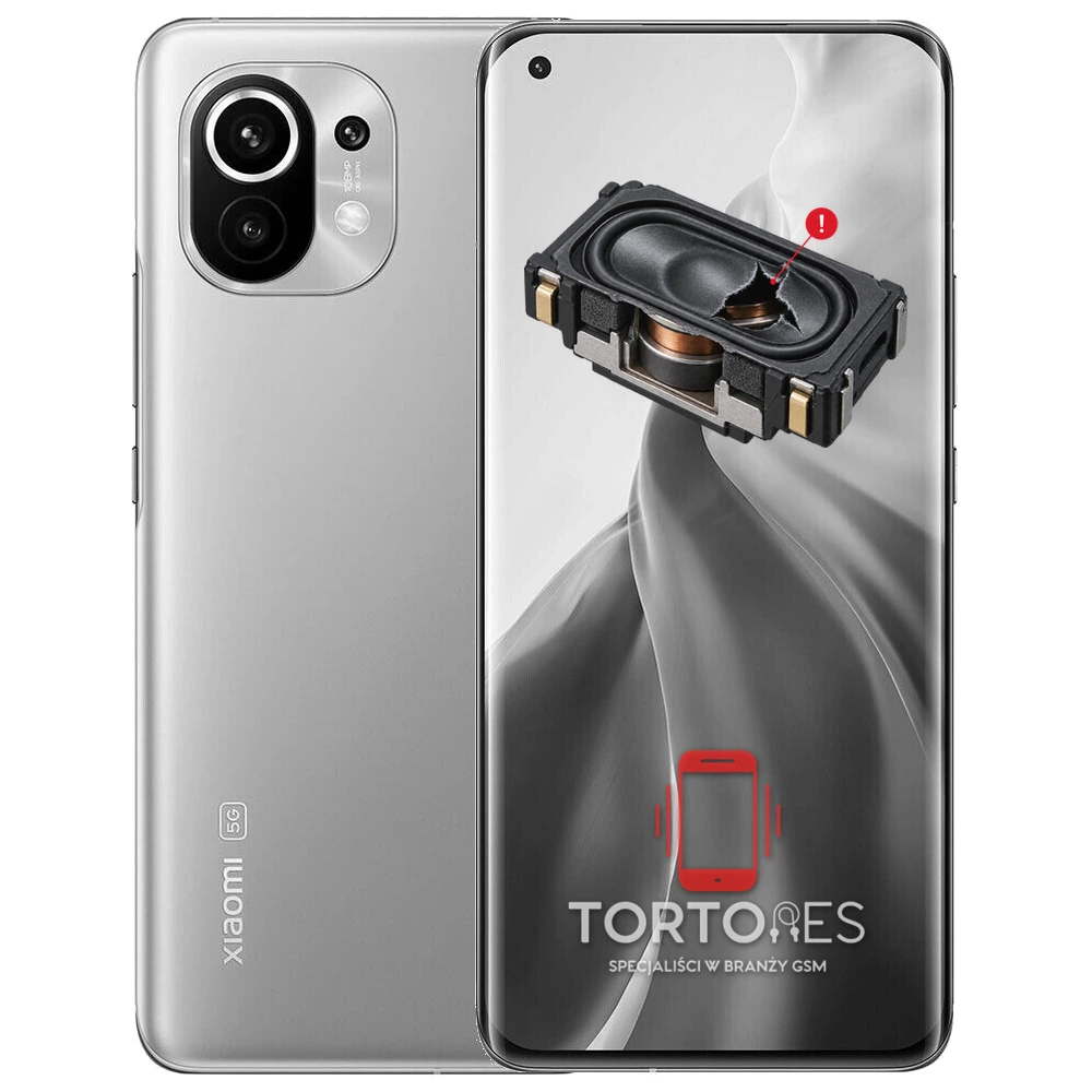 Xiaomi Mi 11 z symbolem głośnika multimedialnego - wymiana głośnika multimedialnego