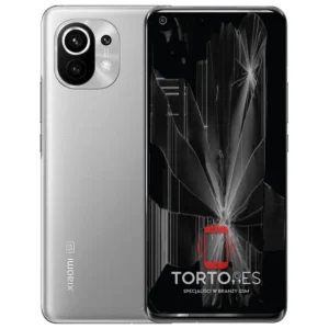 Xiaomi Mi 11 z ilustracją pękniętego wyświetlacza - wymiana zbitego wyświetlacza
