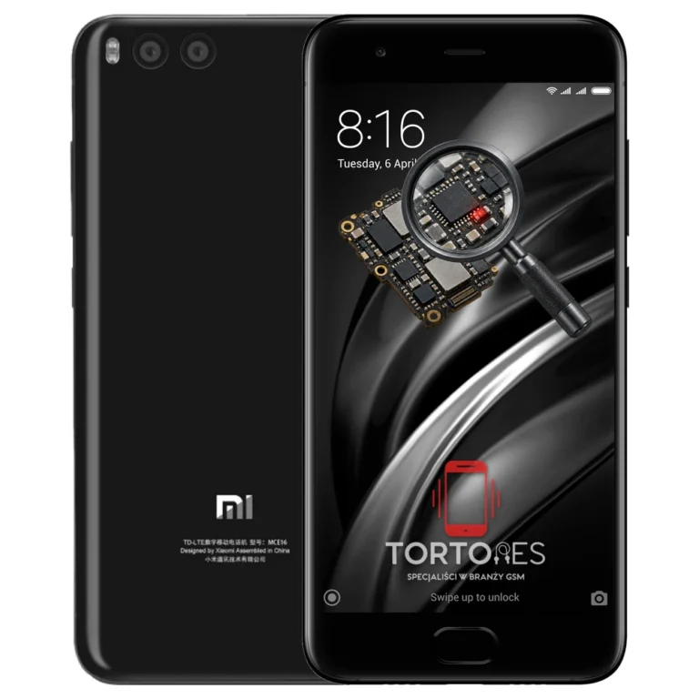 Xiaomi Mi 6 z symbolem diagnostyki - diagnoza telefonu