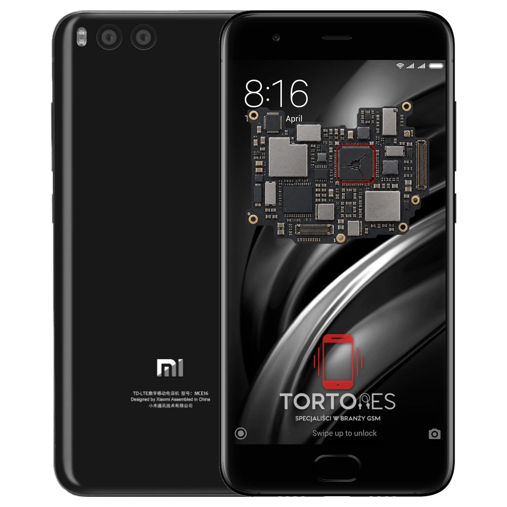 Xiaomi Mi 6 z ilustracją płyty głównej - naprawa płyty głównej