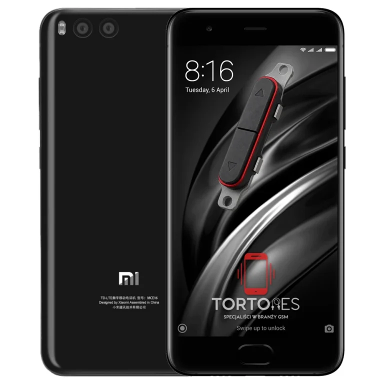 Xiaomi Mi 6 z symbolem przycisków - naprawa przycisków włączania i głośności
