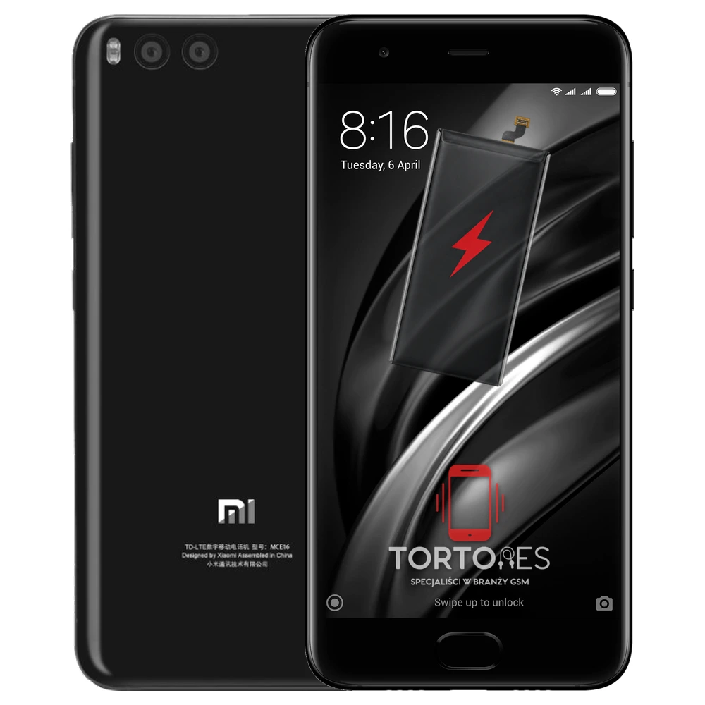 Xiaomi Mi 6 z ilustracją baterii - wymiana baterii