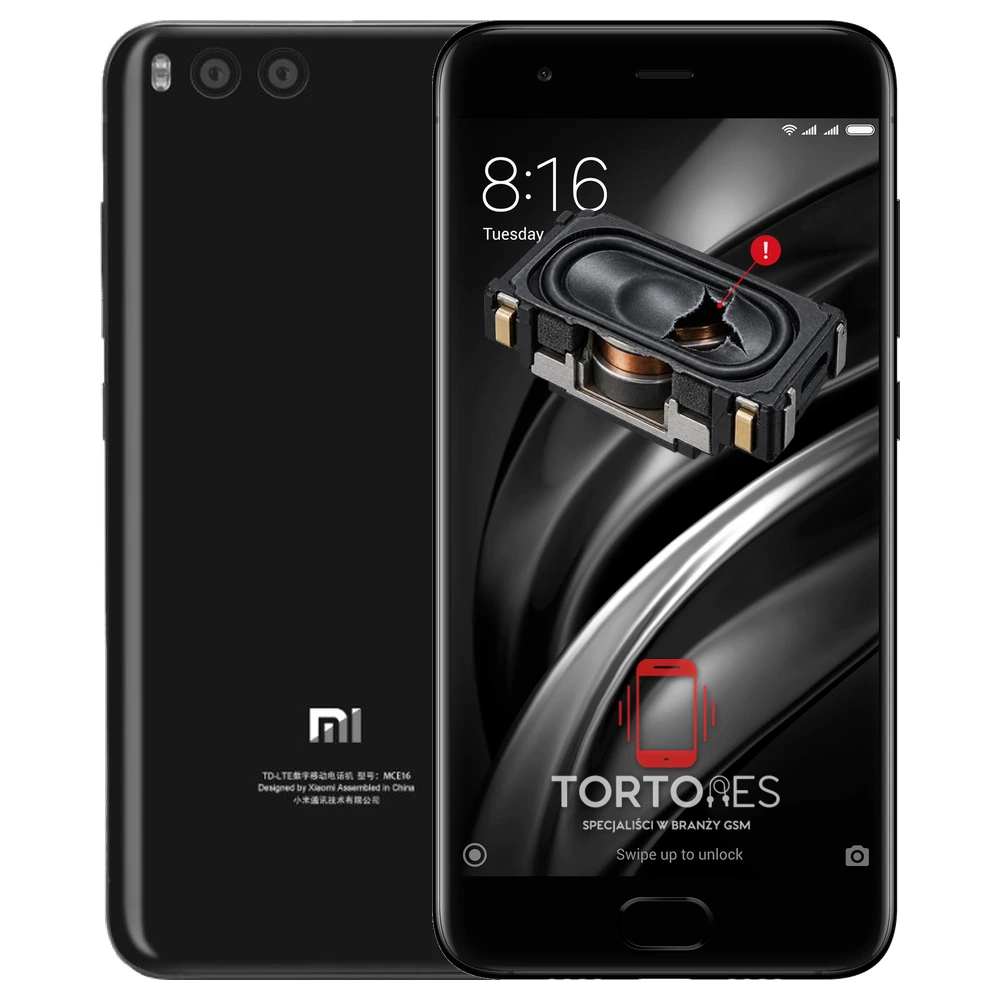 Xiaomi Mi 6 z symbolem głośnika multimedialnego - wymiana głośnika multimedialnego