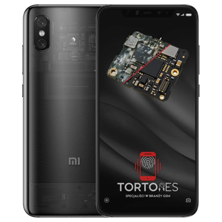 Xiaomi Mi 8 Pro z ilustracją zalania - czyszczenie po zalaniu
