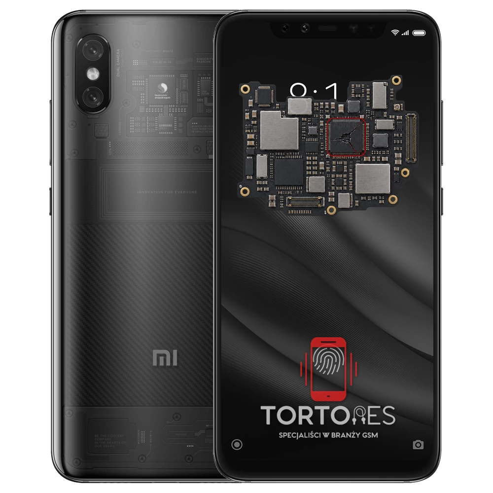 Xiaomi Mi 8 Pro z ilustracją płyty głównej - naprawa płyty głównej