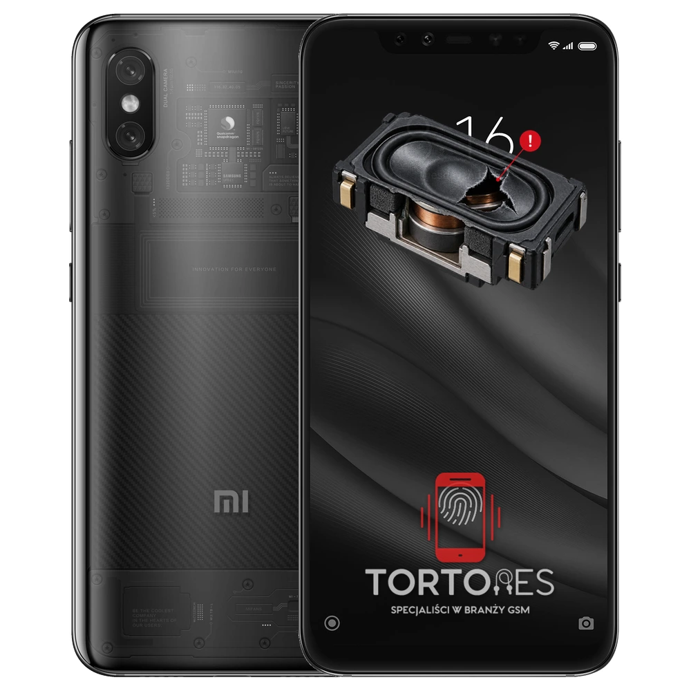 Xiaomi Mi 8 Pro z symbolem głośnika multimedialnego - wymiana głośnika multimedialnego