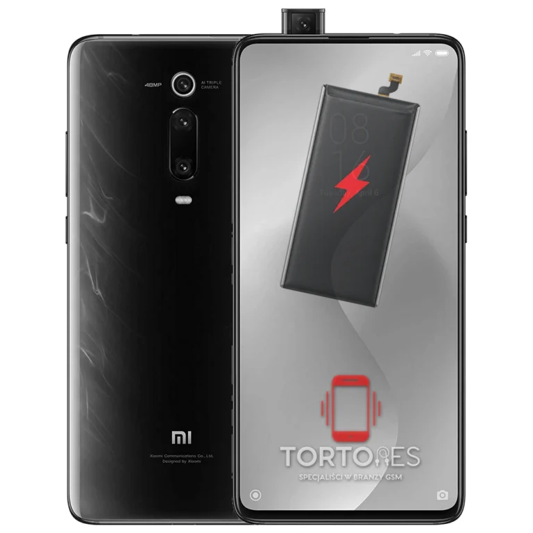 Xiaomi Mi 9T z ilustracją baterii - wymiana baterii
