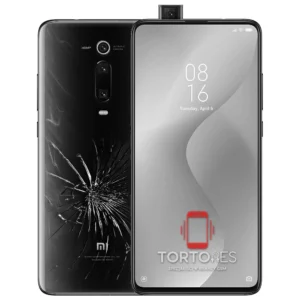 Xiaomi Mi 9T z ilustracją pękniętej tylnej klapki - wymiana zbitej klapki