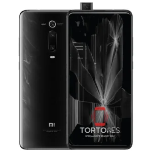 Xiaomi Mi 9T z ilustracją pękniętego wyświetlacza - wymiana zbitego wyświetlacza