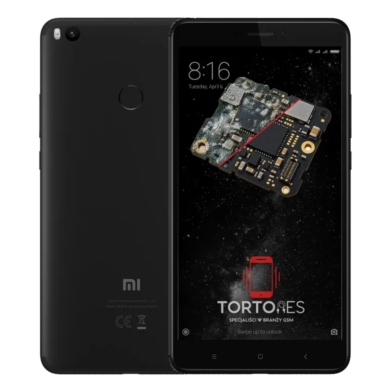 Xiaomi Mi Max 2 z ilustracją zalania - czyszczenie po zalaniu