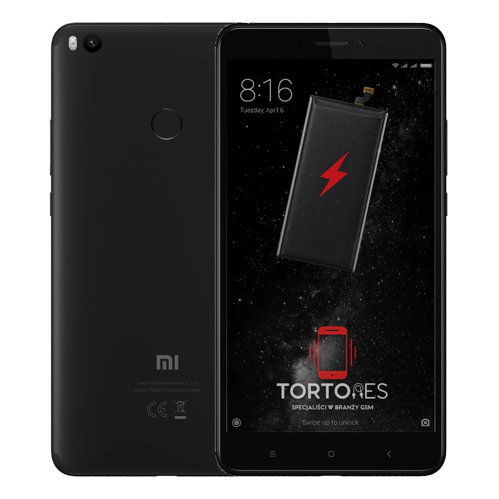 Xiaomi Mi Max 2 z ilustracją baterii - wymiana baterii