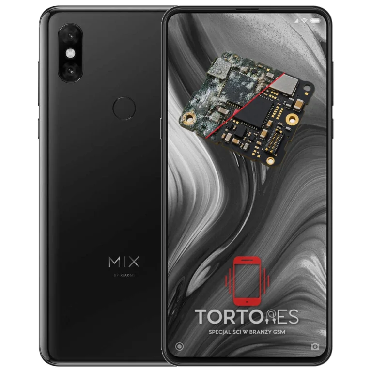 Xiaomi Mi MIX 3 z ilustracją zalania - czyszczenie po zalaniu