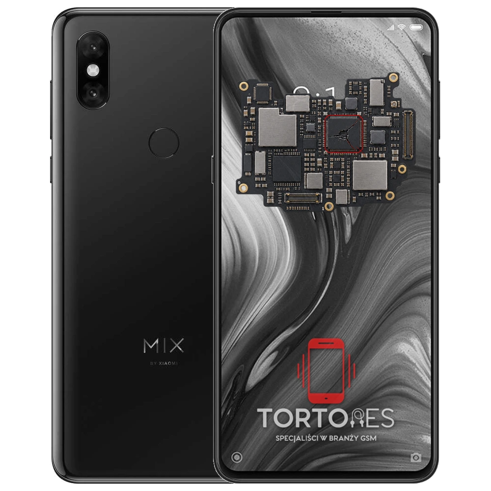 Xiaomi Mi MIX 3 z ilustracją płyty głównej - naprawa płyty głównej