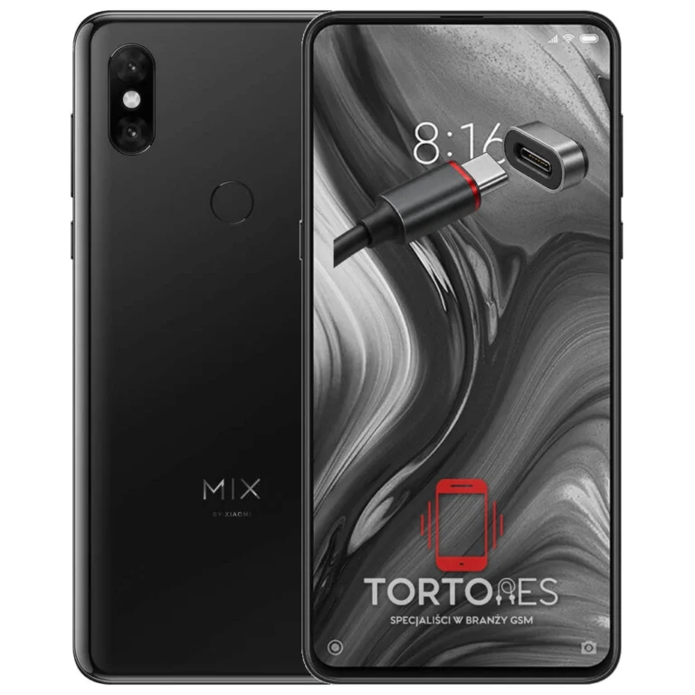 Xiaomi Mi MIX 3 z ilustracją złącza ładowania - naprawa złącza ładowania