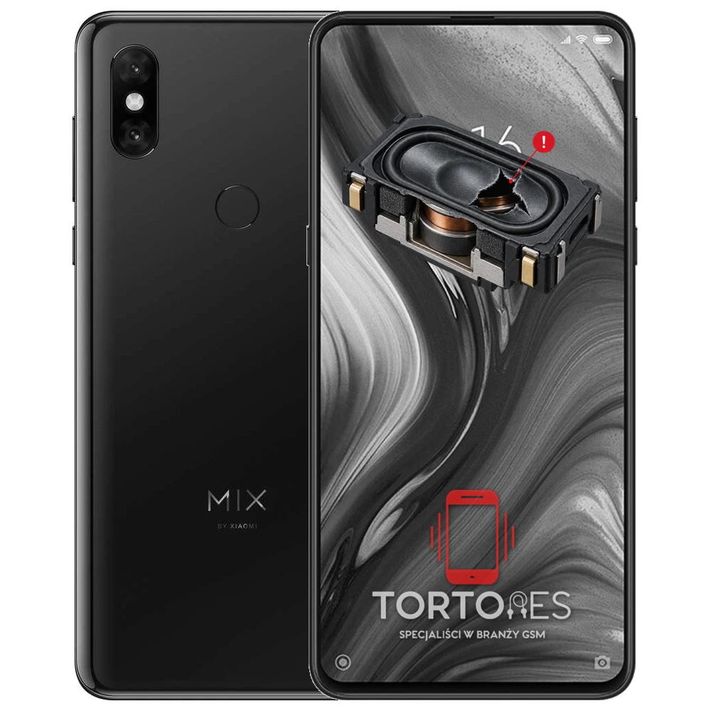 Xiaomi Mi MIX 3 z symbolem głośnika multimedialnego - wymiana głośnika multimedialnego