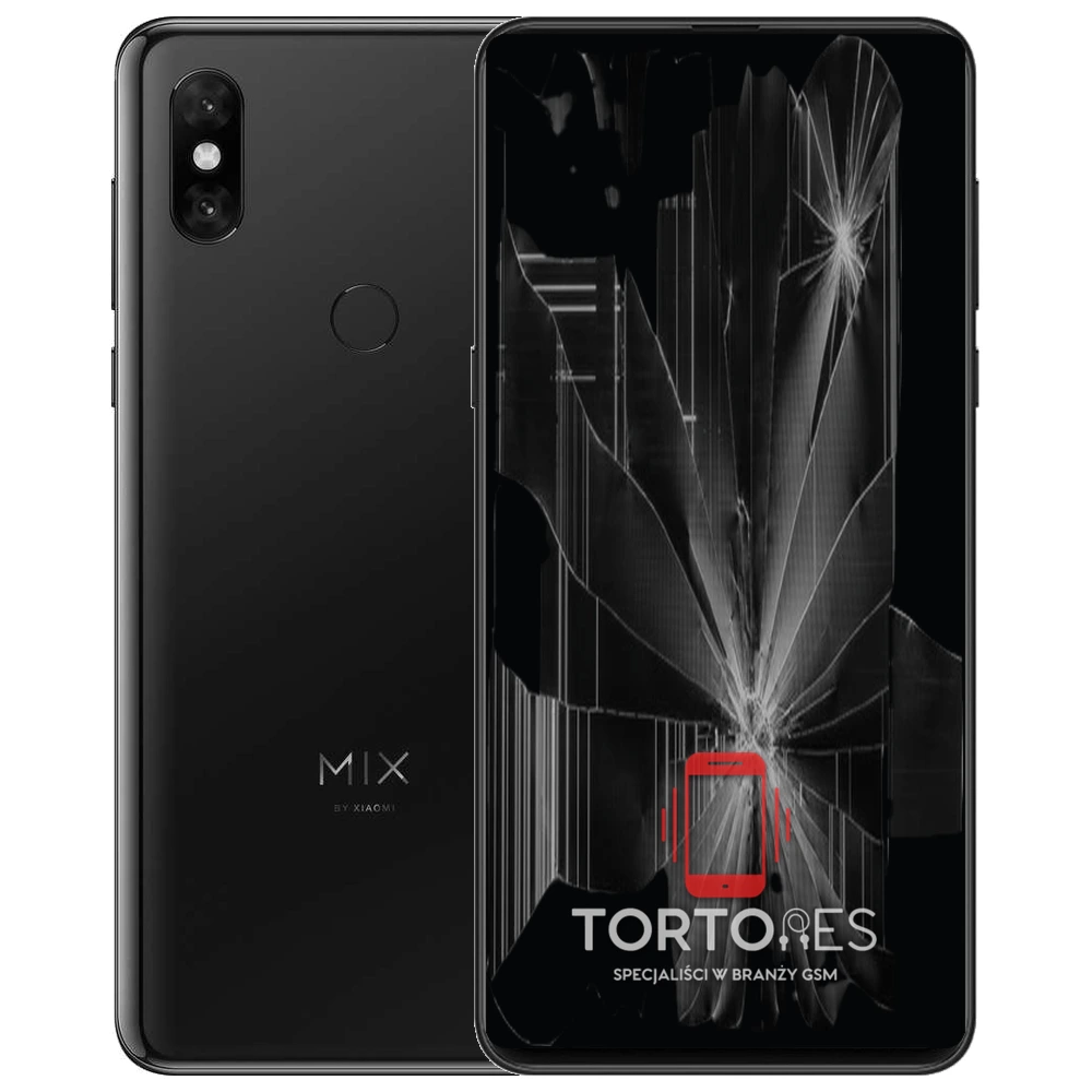 Xiaomi Mi MIX 3 z ilustracją pękniętego wyświetlacza - wymiana zbitego wyświetlacza